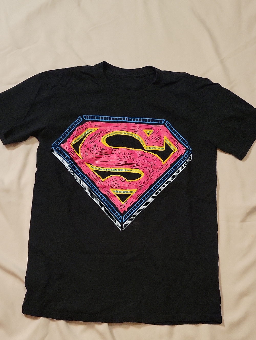 Superman Black Short Sleeve Tee